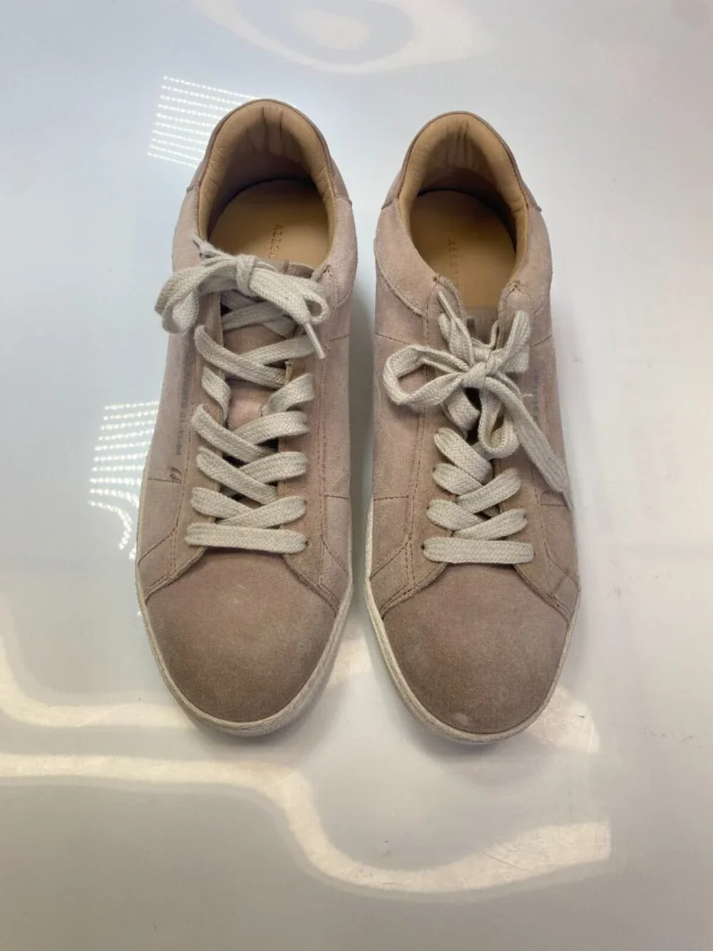 AllSaints Women's Low Top Dirty Pink Leather Sneaker sz 11